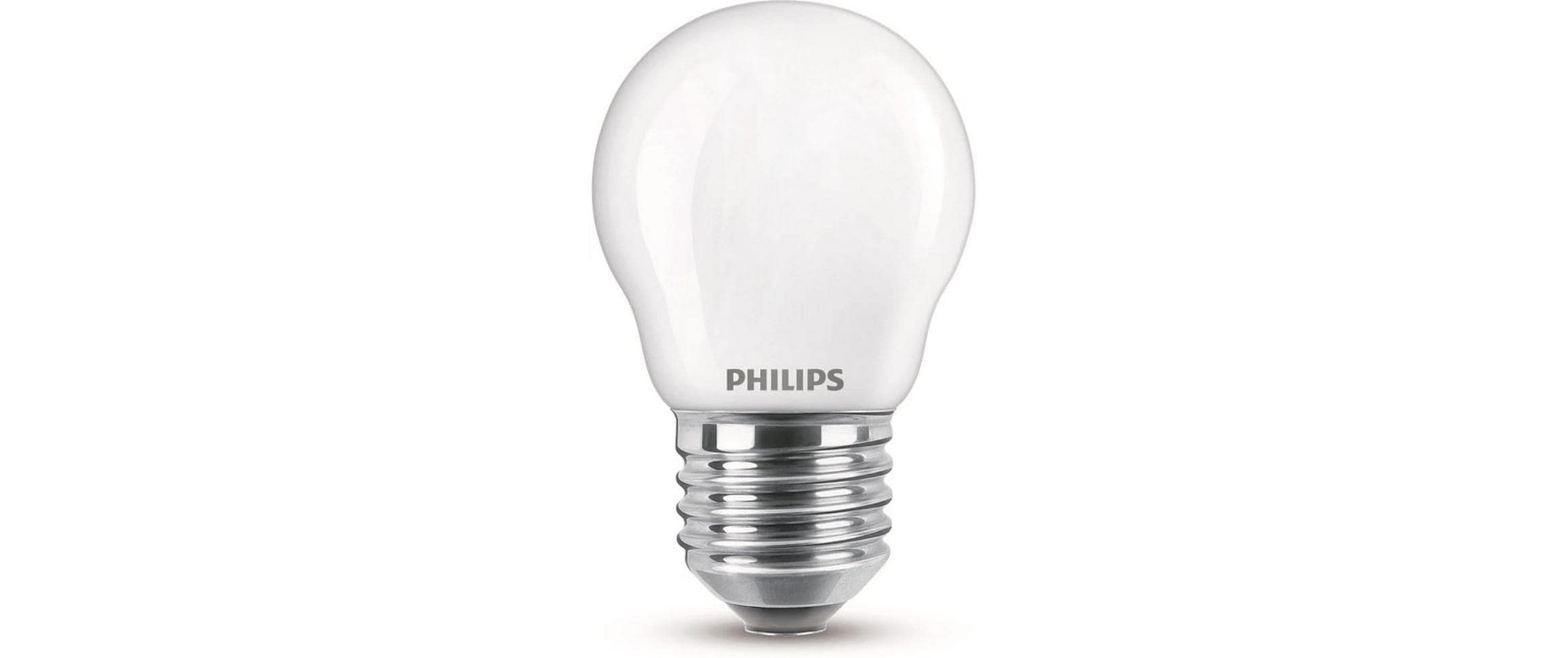 Philips LED Lampe 4.3W (40W) E27, P45, 470lm, 2700K, matt