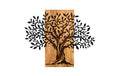 Wallxpert Wanddeko  Tree Metall/Holz, Grösse: 72x58cm