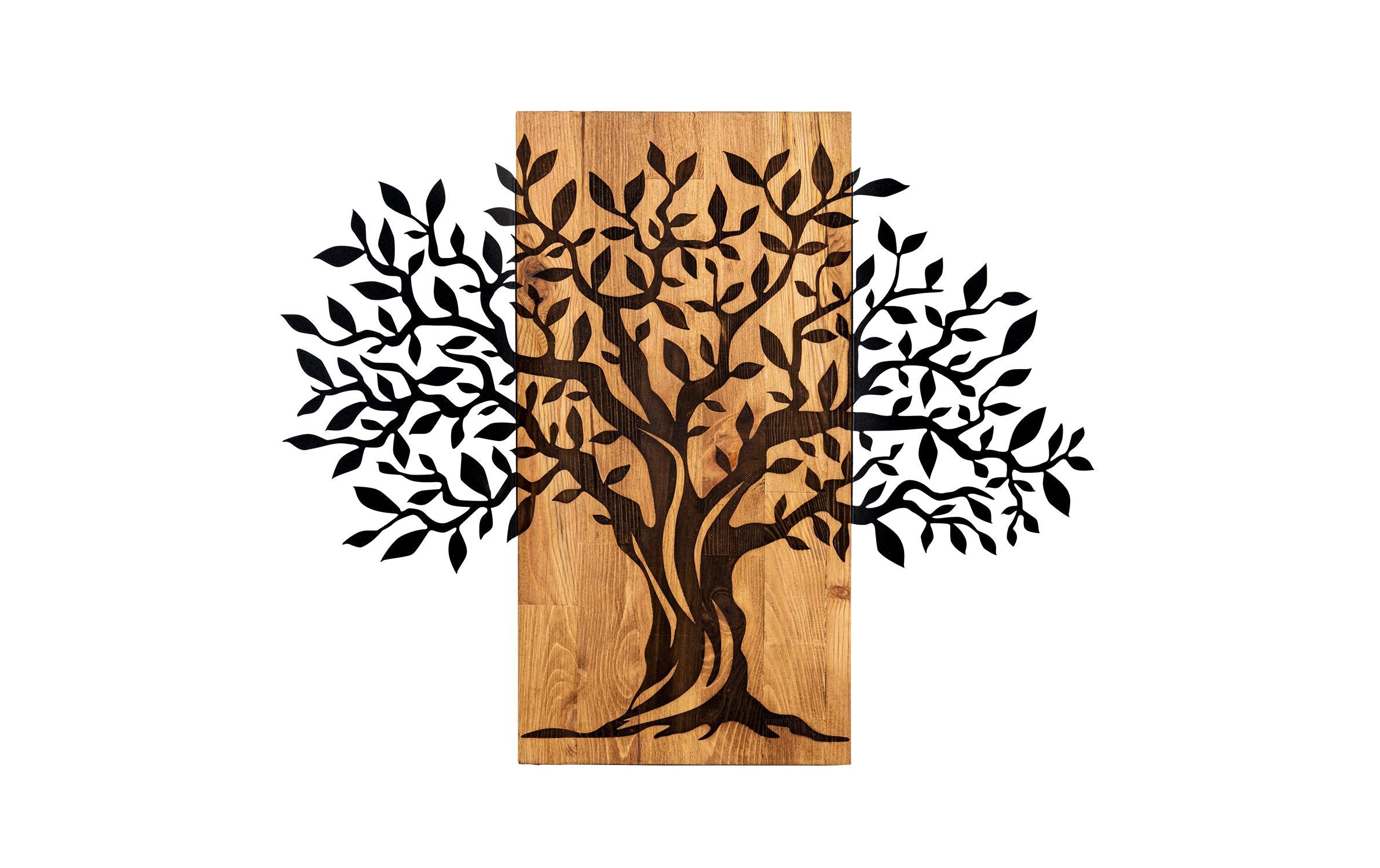 Wallxpert Wanddeko  Tree Metall/Holz, Grösse: 72x58cm