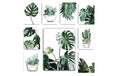 Wallxpert Bild Pflanzen 9-teilig MDF, 8x 20x15cm, 1x 30x40 cm