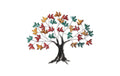 Wallxpert Wanddeko Baum Metall, Grösse: 115 x 94 x 4 cm