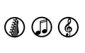 Wallxpert Wanddeko Just Music 3-teilig Metall, Durchmesser: 25cm