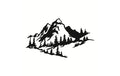 Wallxpert Wanddeko Mountain Metall, Grösse: 40x70cm