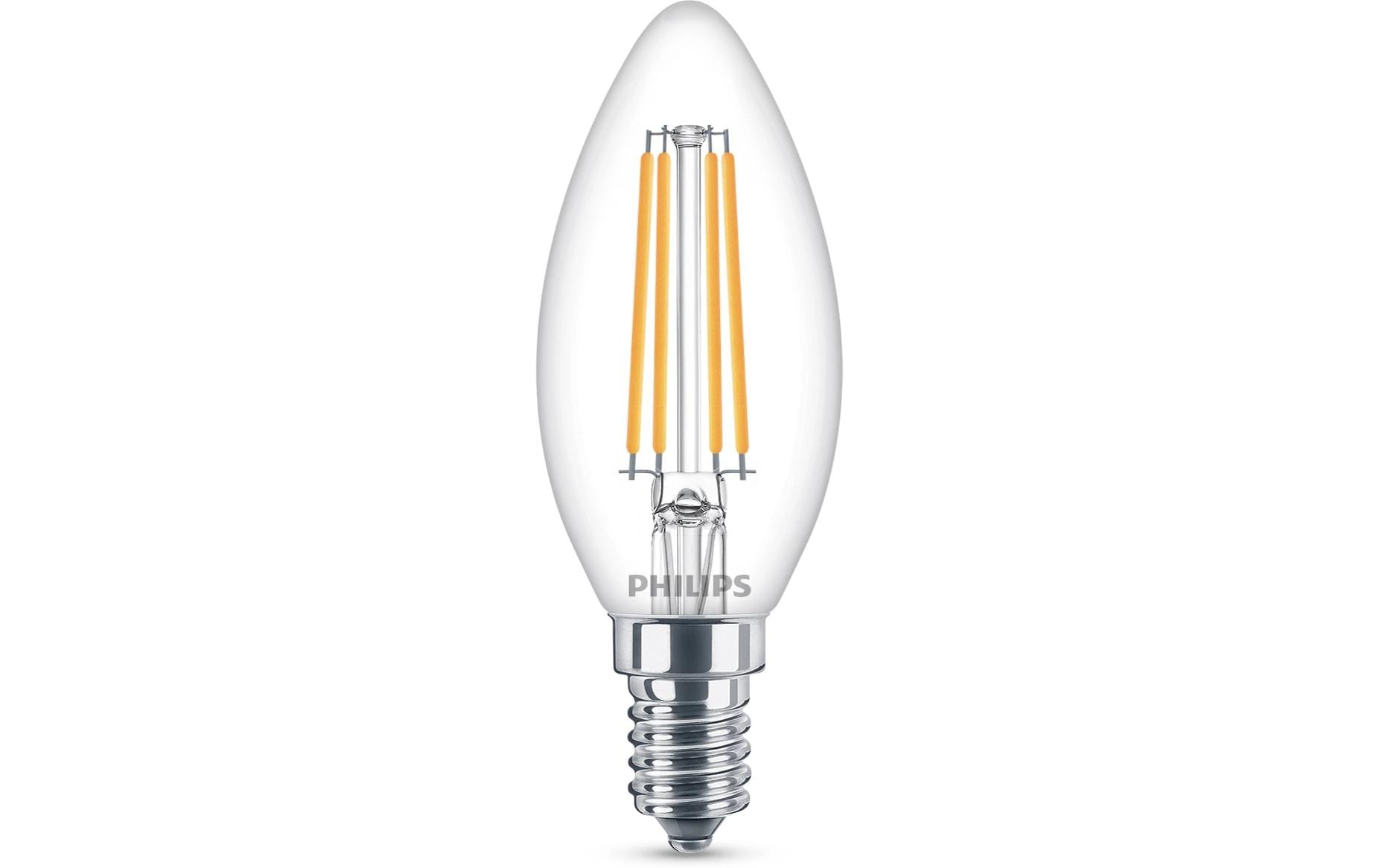 Philips LED Lampe 6.5W (60W) E14, B35, 806lm, 2700K, klar