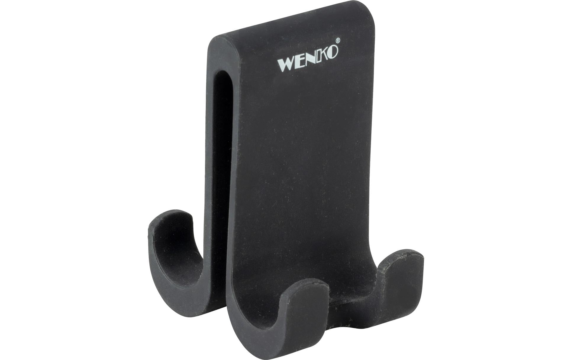 Wenko Handtuchhalter Verna Duo Silikon, Schwarz