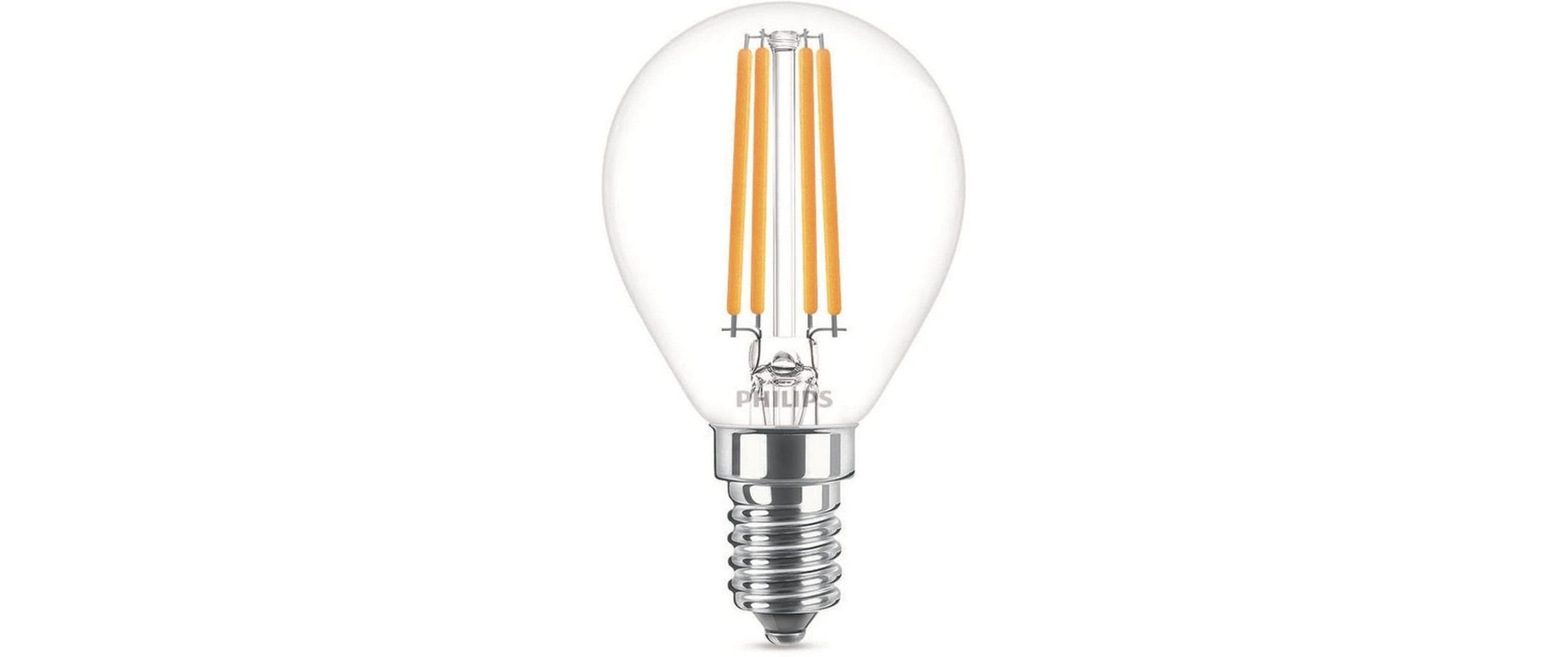 Philips LED Lampe 6.5W (60W) E14, P45, 806lm, 2700K, klar