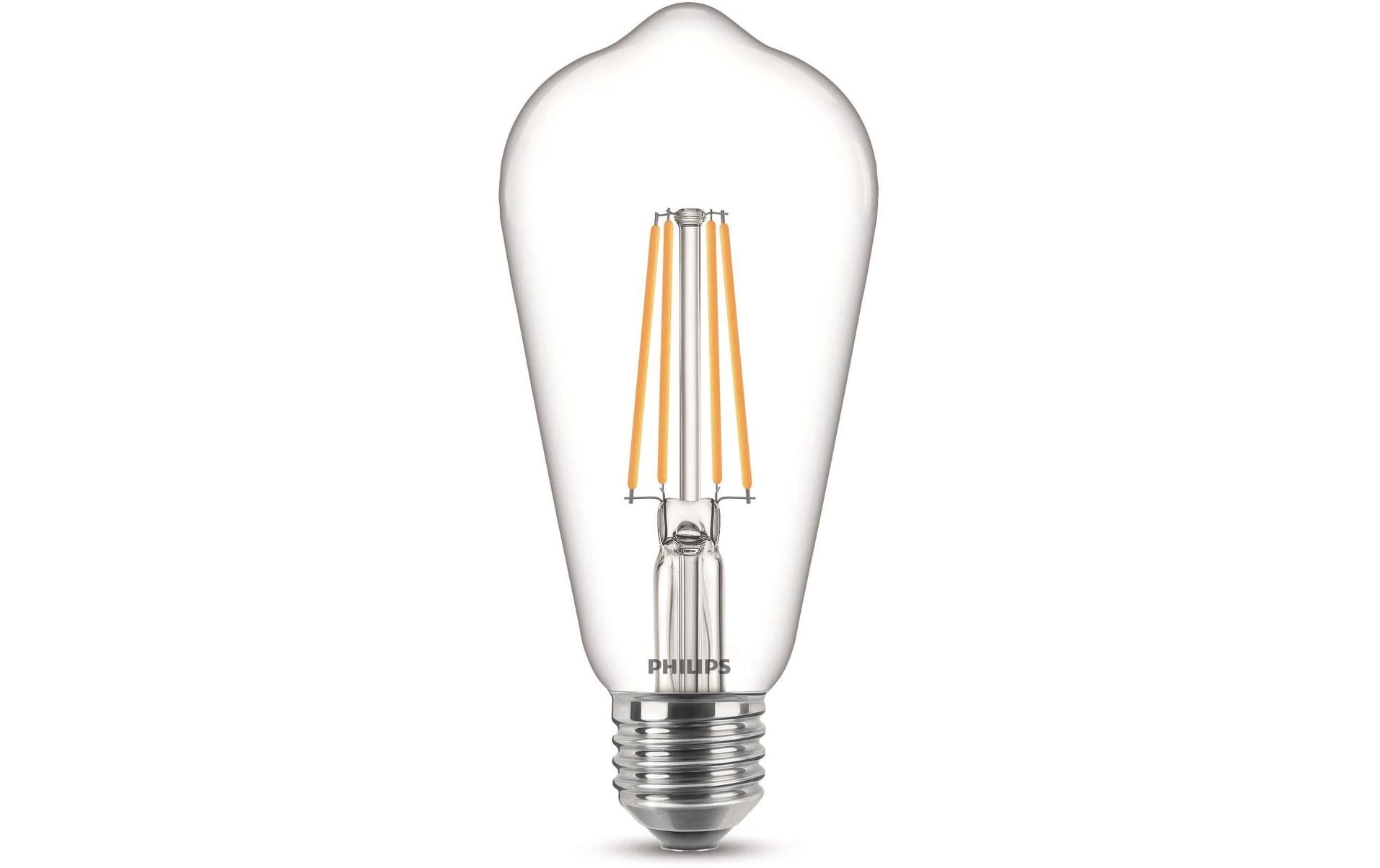 Philips LED Lampe 7W (60W) E27, ST64, 806lm, 2700K, klar