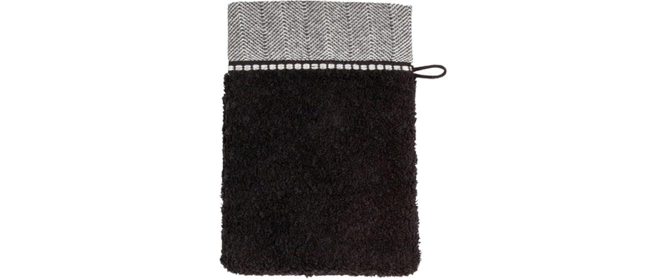 Möve Waschhandschuh Brooklyn 20x15cm, black