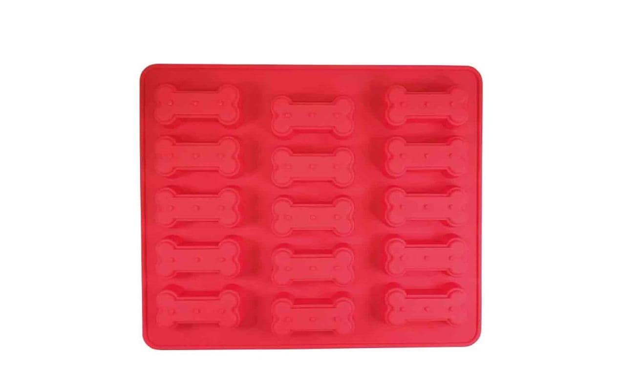Nobby Backmatte mit Knochen, Silikon, 30 x 25 cm, 15 Formen, rot, 40-200°