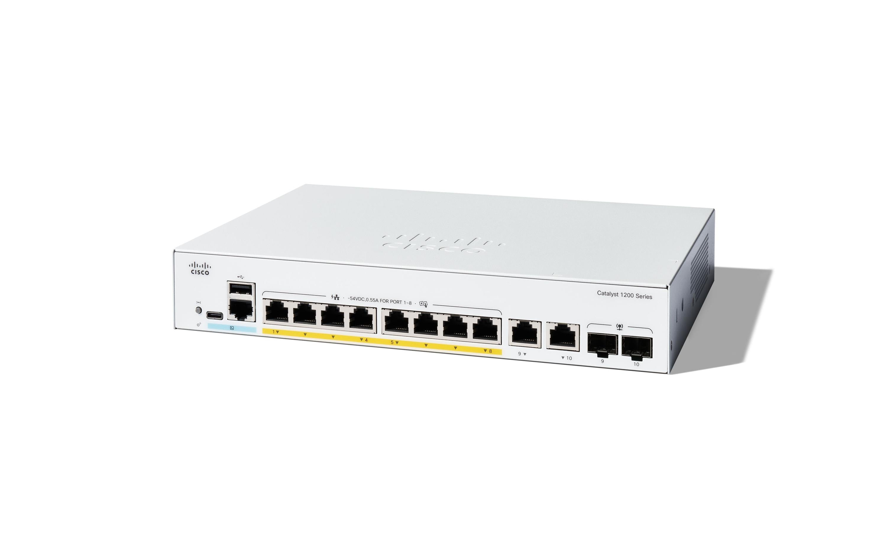 Cisco C1200-8FP-2G: 8 Port Managed Switch 8-port GE, Full PoE, 2x1G Combo