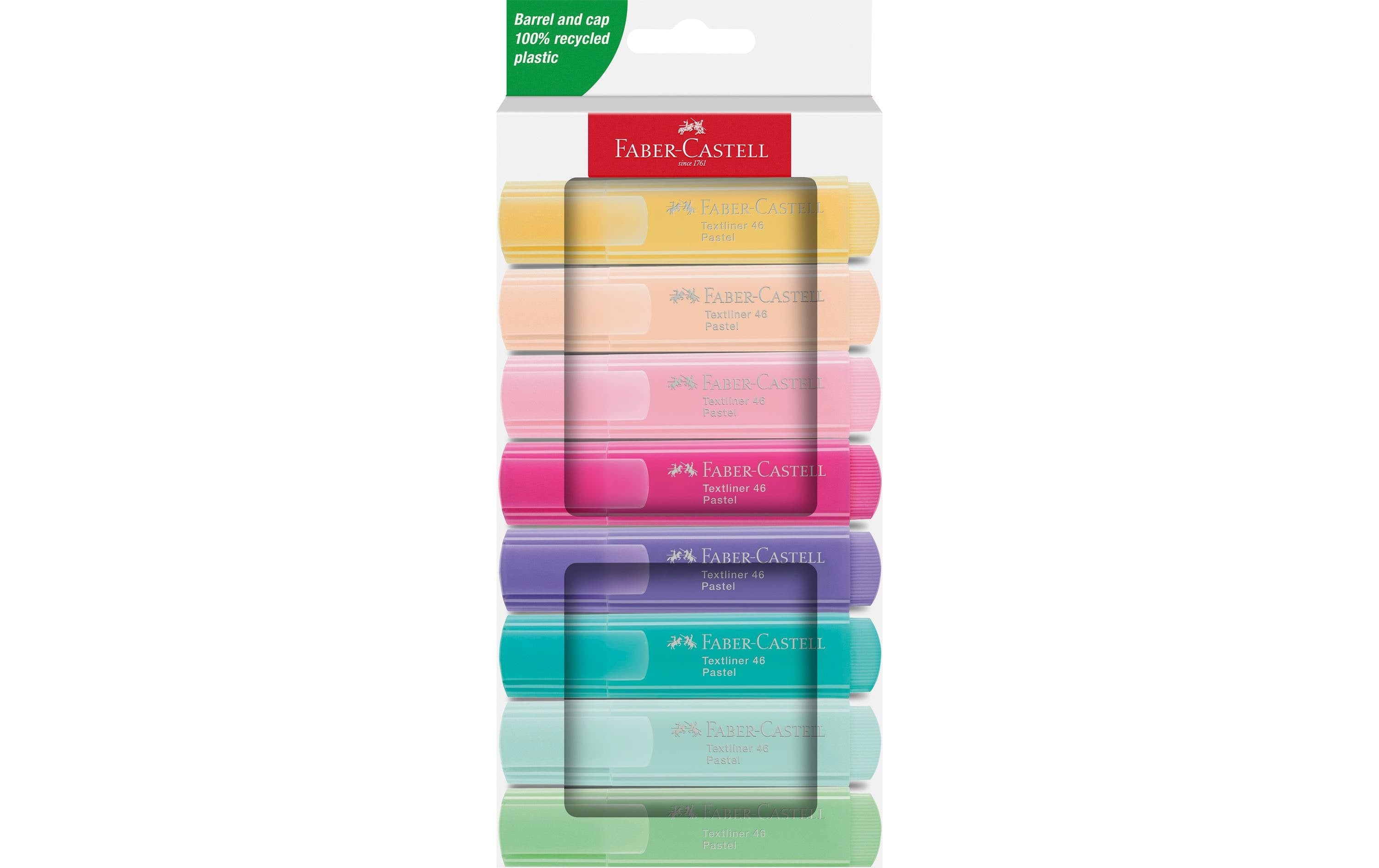 Faber-Castell Textmarker 46 Pastell 8x 8er Etui, Karton
