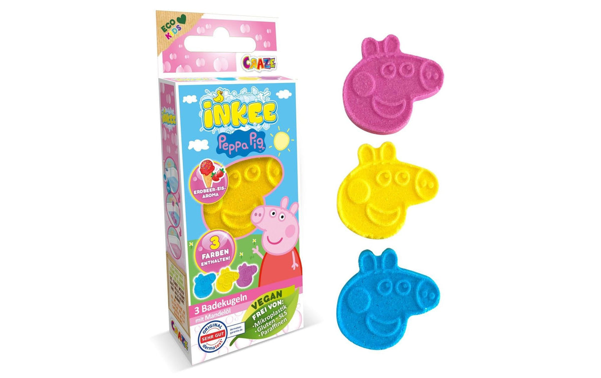Inkee Badebomben Peppa Pig 3er-Set