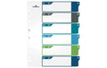 Durable Register PP 1-6, 5-farbig A4, mit bedruckbarem Deckblatt und Taben
