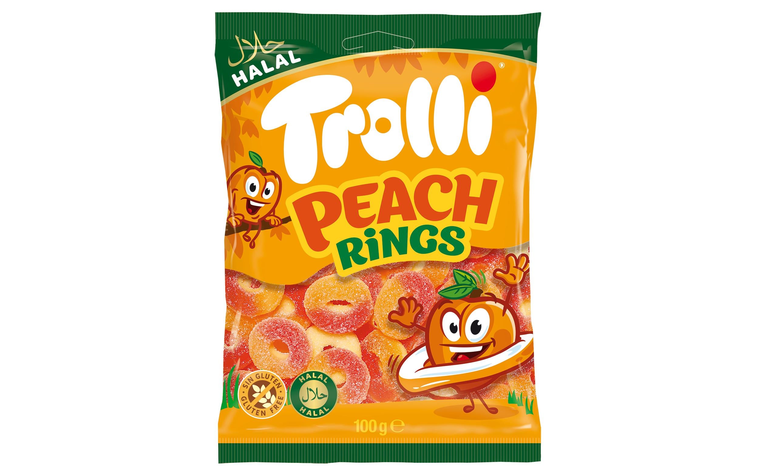 Halal Peach Rings 100g