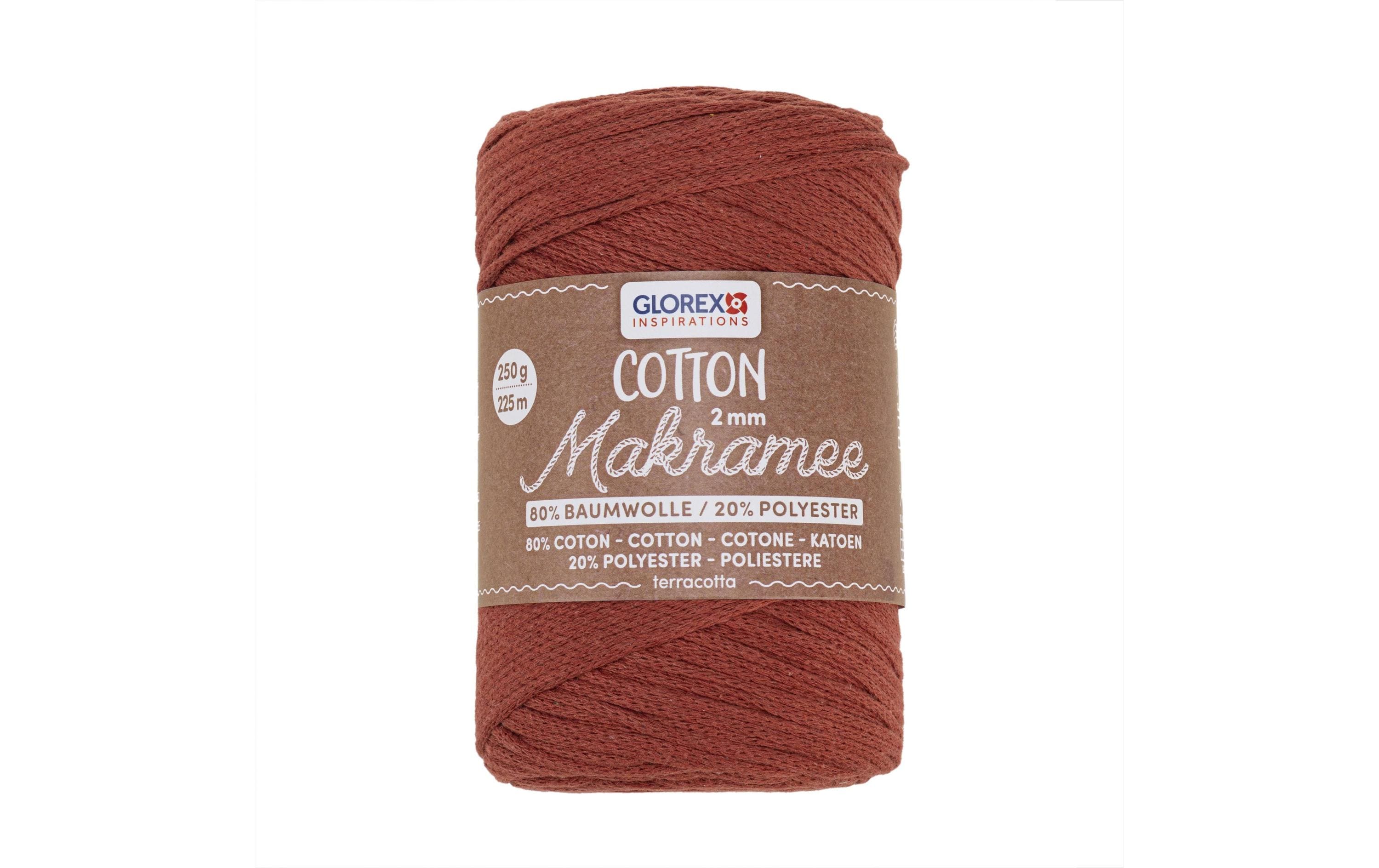 Glorex Makramee Cotton 2mm, 250g, 80% Coton, 20% Viskose, tecotta