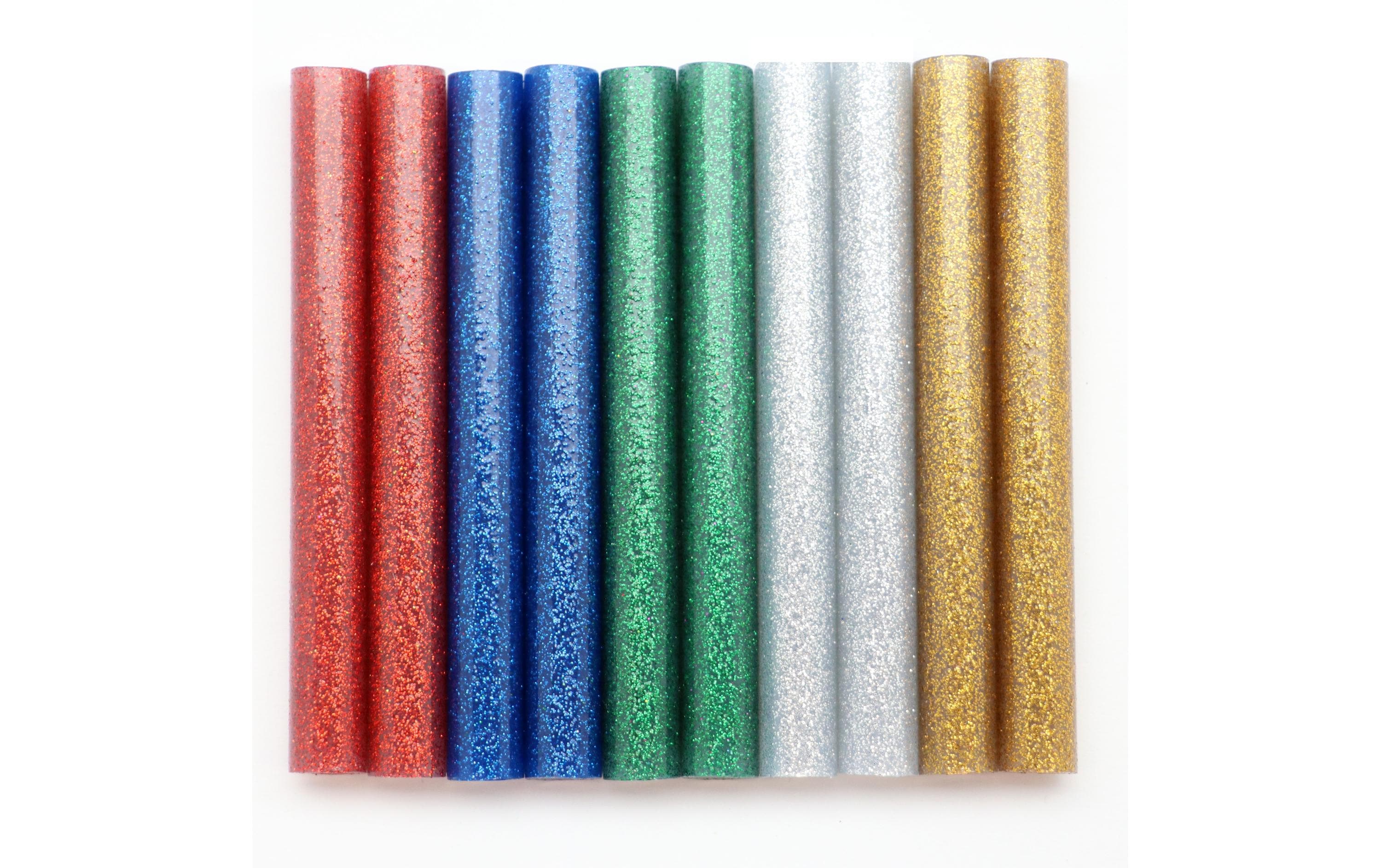Glorex Ersatzstäbe farbig mit Glitter für "Profi", 11x100mm, 10 Stk.