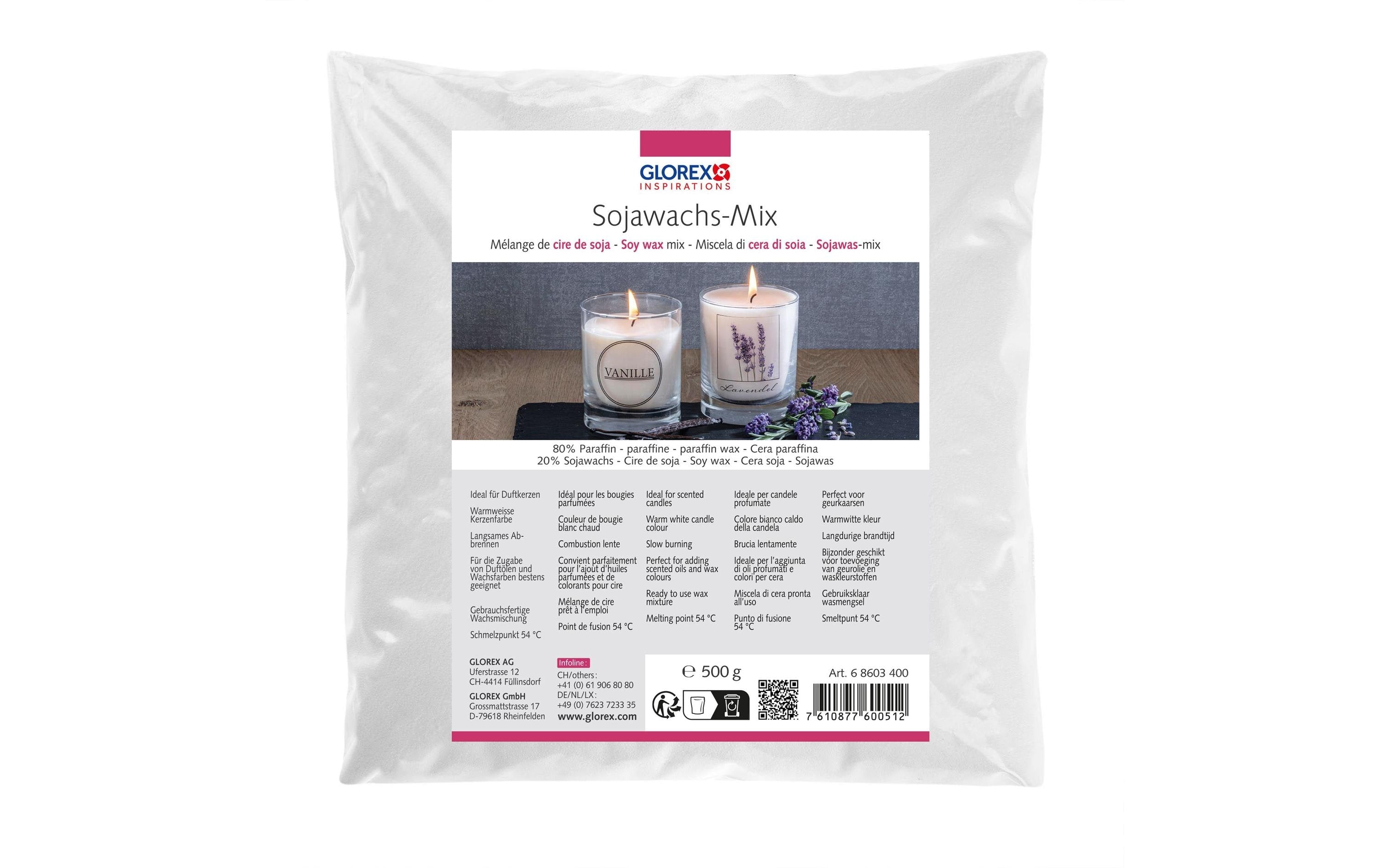 Glorex Sojawachs-Mix 500g, 20% Sojawachs-Anteil