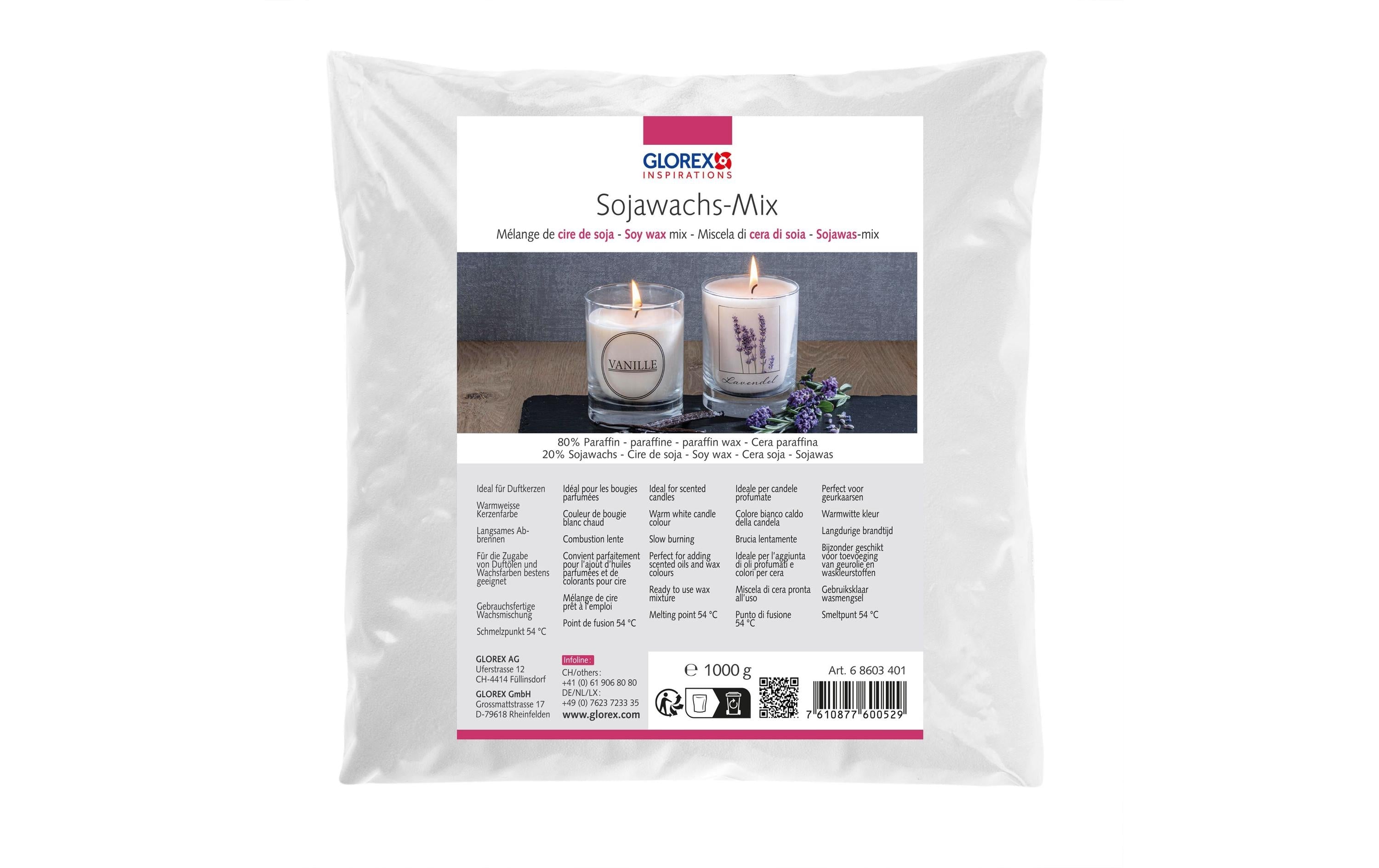 Glorex Sojawachs-Mix 1000g, 20% Sojawachs-Anteil