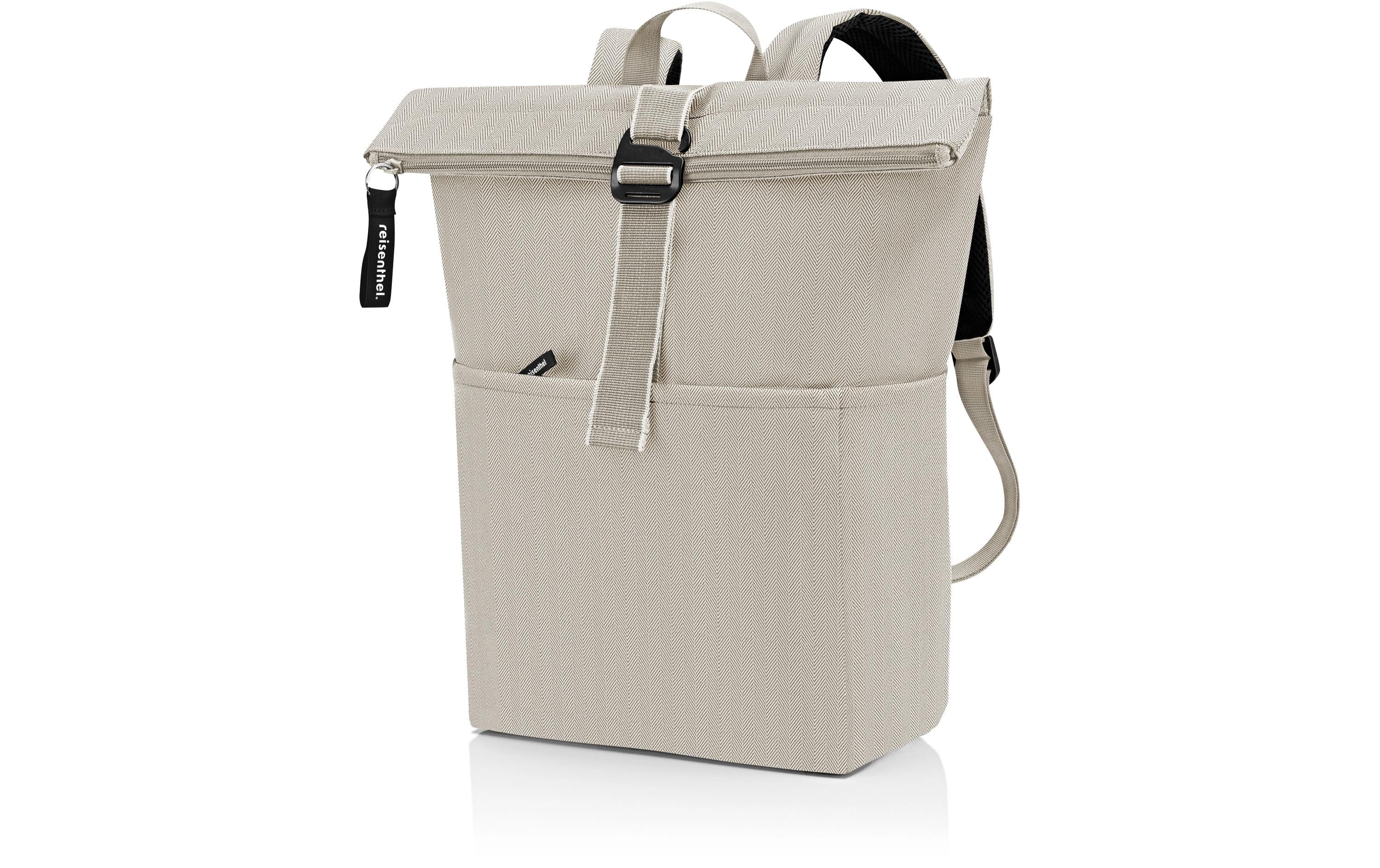 Reisenthel Rucksack rolltop backpack herringbone sand