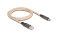Delock USB 2.0 Kabel Typ-A zu Typ-C mit RGB Beleuchtung, 1m