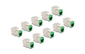 Delock Keystone Modul RJ45 Buchse zu LSA Cat.6A, werkzeugfrei, grün, 10 Stück