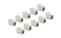 Delock Keystone Modul RJ45 Buchse zu LSA Cat.6A, werkzeugfrei, grau, 10 Stück