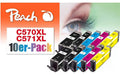 Peach CA PGI-570XL,Multi-10-Pack 2x22, 8x11ml, 2x525, 2x775, 2x775, 2x770 S.