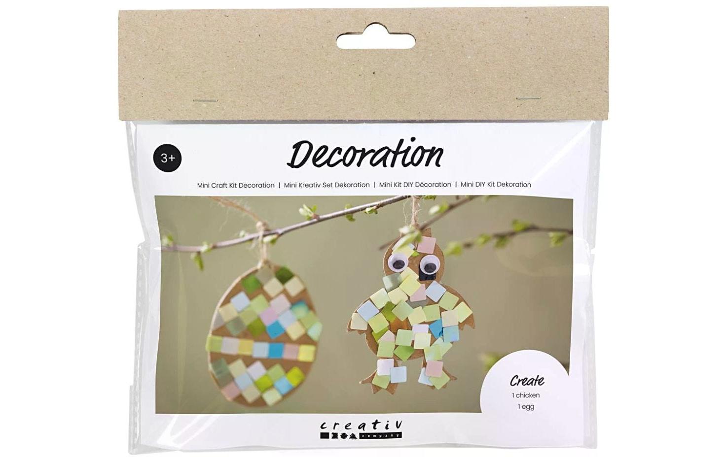 Creativ Company Bastelset Dekoration Ei und Huhn