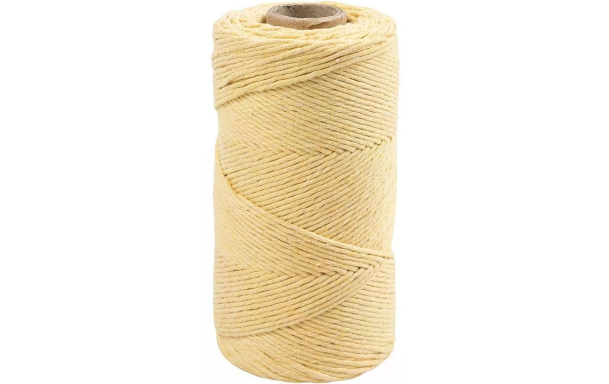 Creativ Company Makrameegarn string 2 mm Gelb, L 198 m, D 2mm, 330 g, 1 Rolle