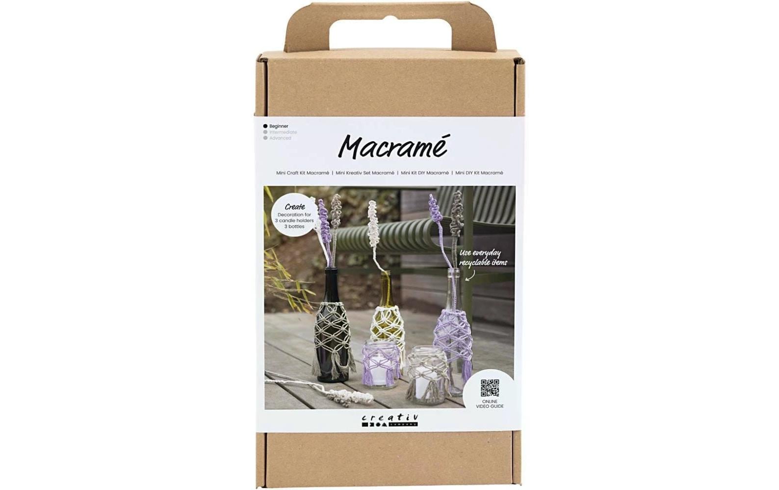 Creativ Company Bastelset Macramé Glasdeko