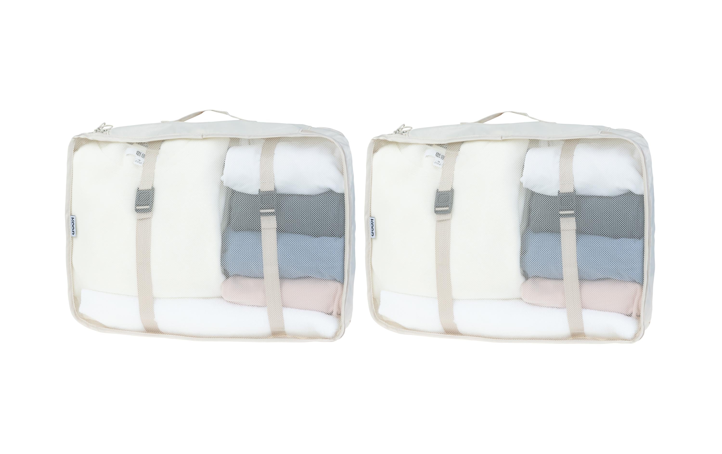 KOOR Packhilfen-Set Reesa X-Large 2-er Pack 2x 40x30x12cm, khaki