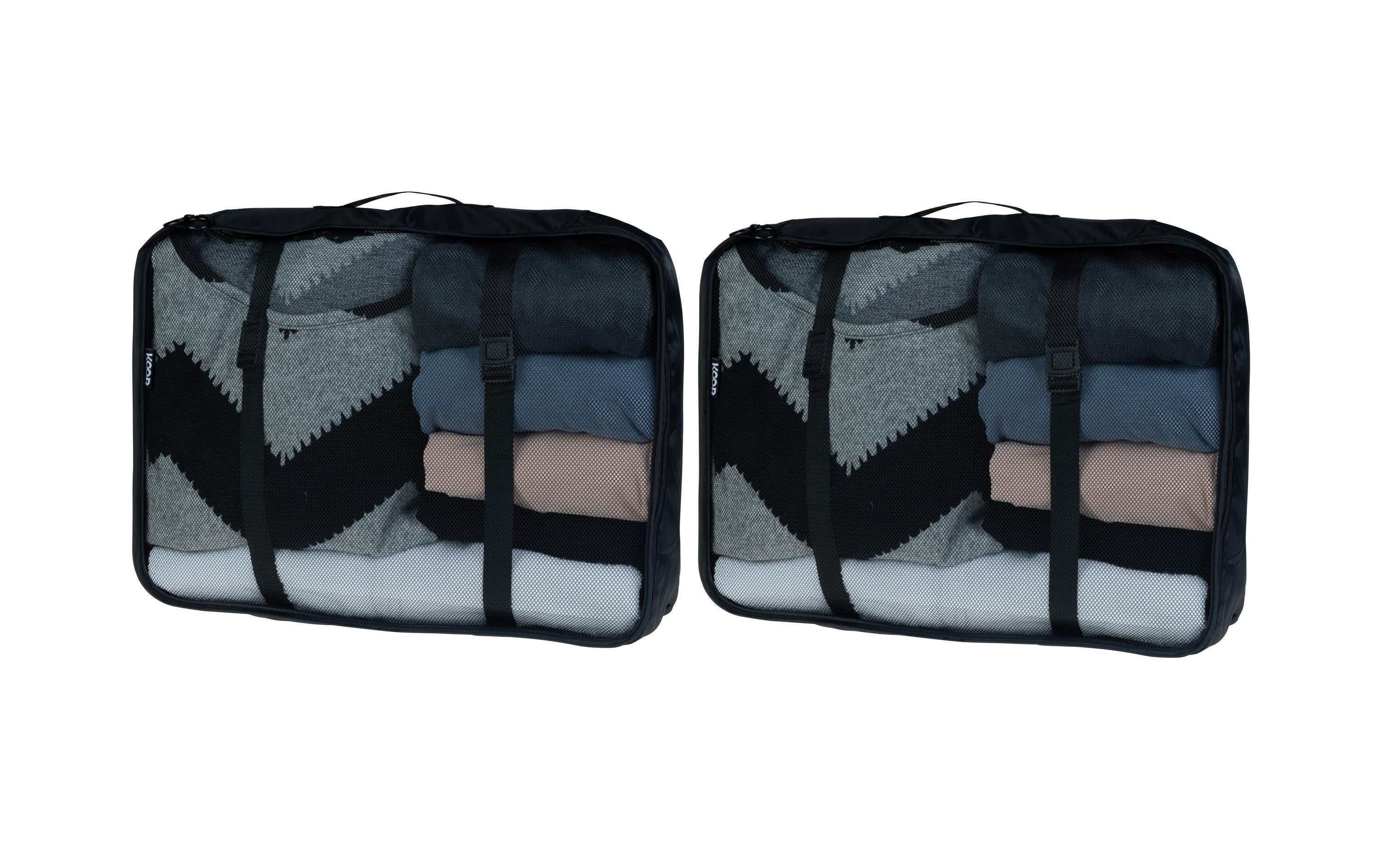 KOOR Packhilfen-Set Reesa X-Large 2-er Pack 2x 40x30x12cm, schwarz
