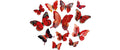 Dekomat Schmetterlinge, Rot 12, 6-12 cm, Kunsstoff