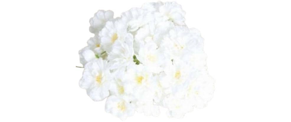 Dekomat Kirschblüten Weiss 72 Stück, Kunstseide, D: 4 cm
