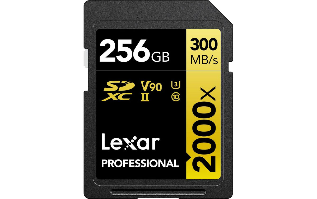 Lexar Professional SDXC 2000x UHS-II 256GB Lesen 300 MB/s, Schreiben 260 MB/s