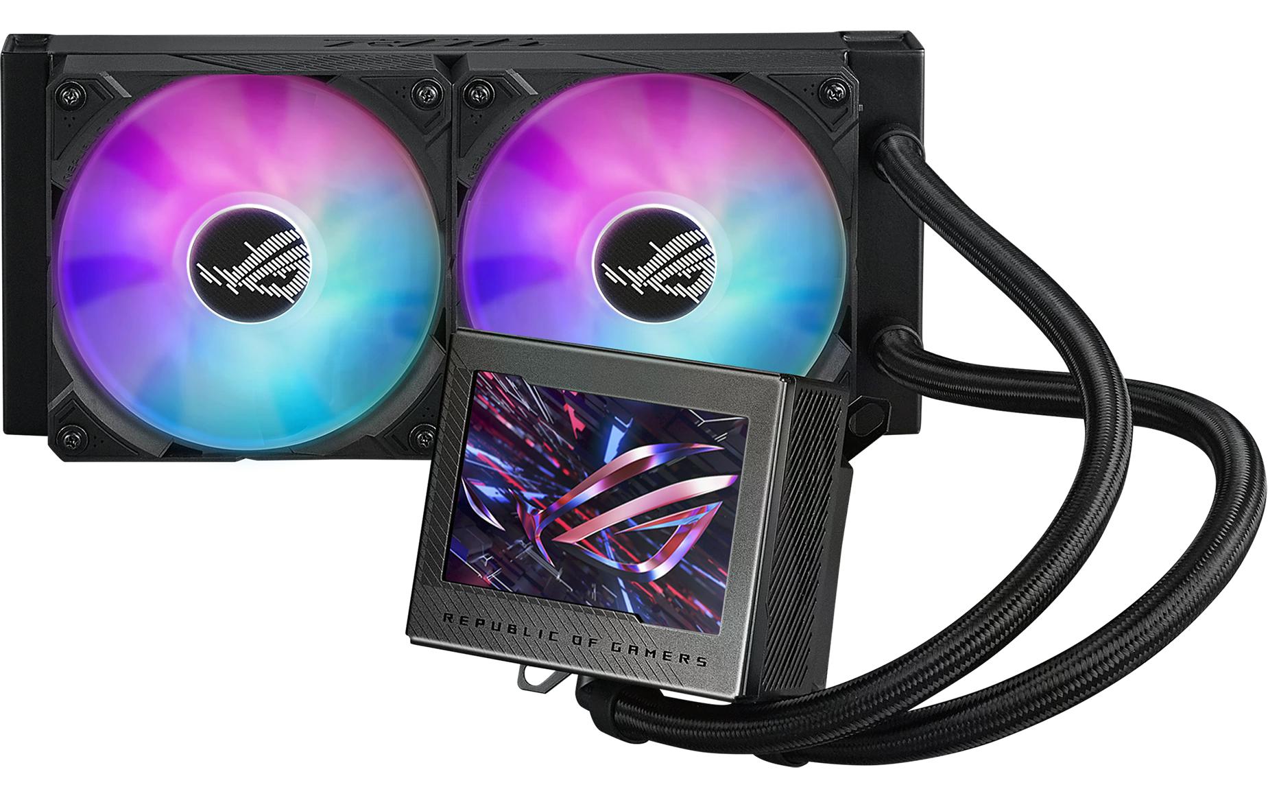 Asus ROG RYUJIN III 240 ARGB Liquid CPU Cooler, 3.5" LCD, 2x120mm ARGB