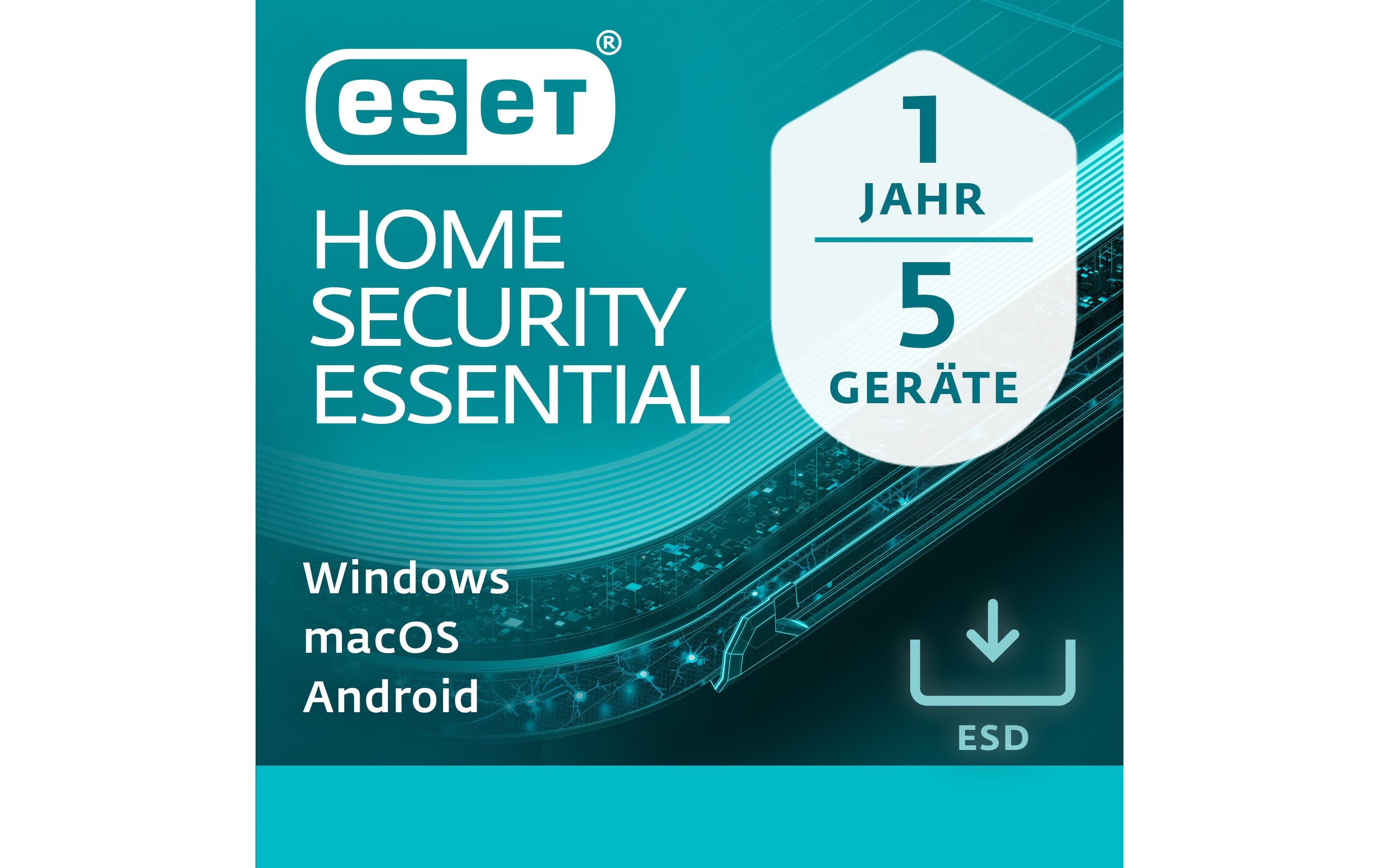 ESET HOME Security Essential - ESD Voll, 1yr, 5us, ML