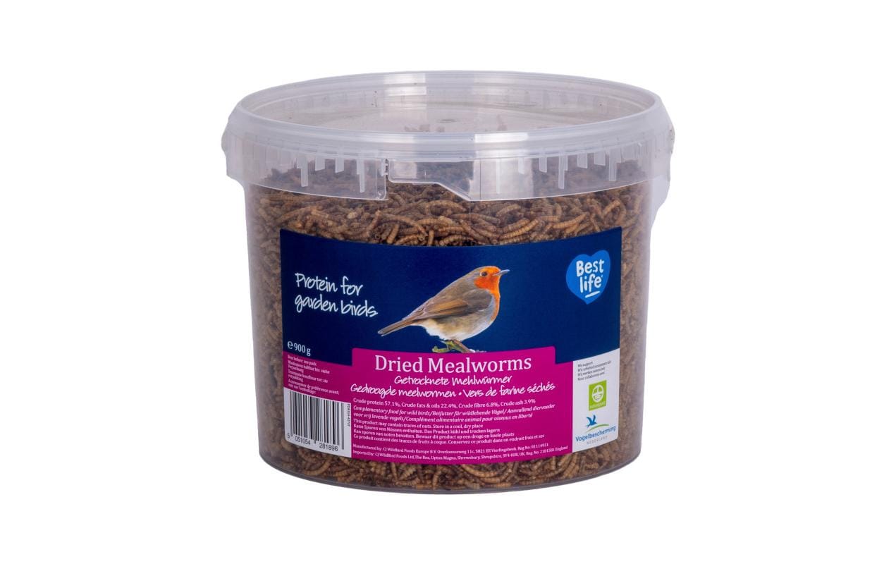 CJ Wildlife Getrocknete Mehlwürmer 900 g, Eimer