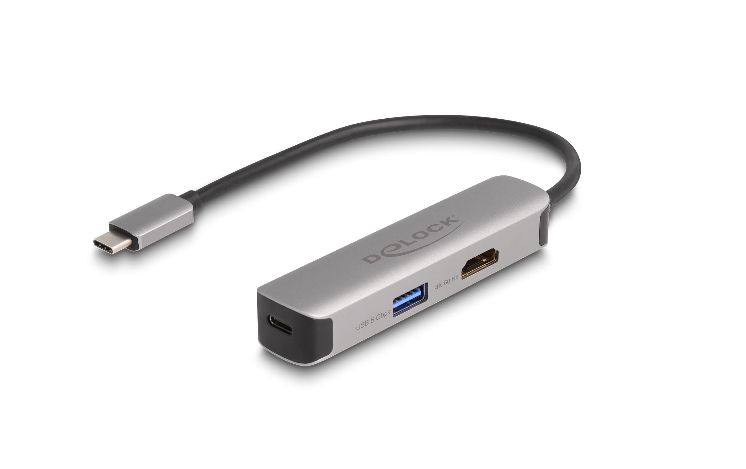 Delock USB Type-C Adapter zu HDMI mit USB-A und USB-C Daten + PD 92 W
