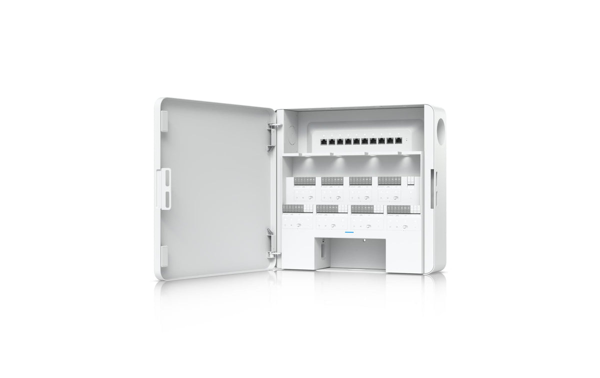 Ubiquiti UniFi Enterprise Access Hub EAH-8 Türkontroller, für bis 8 Türen, Backup Bat.