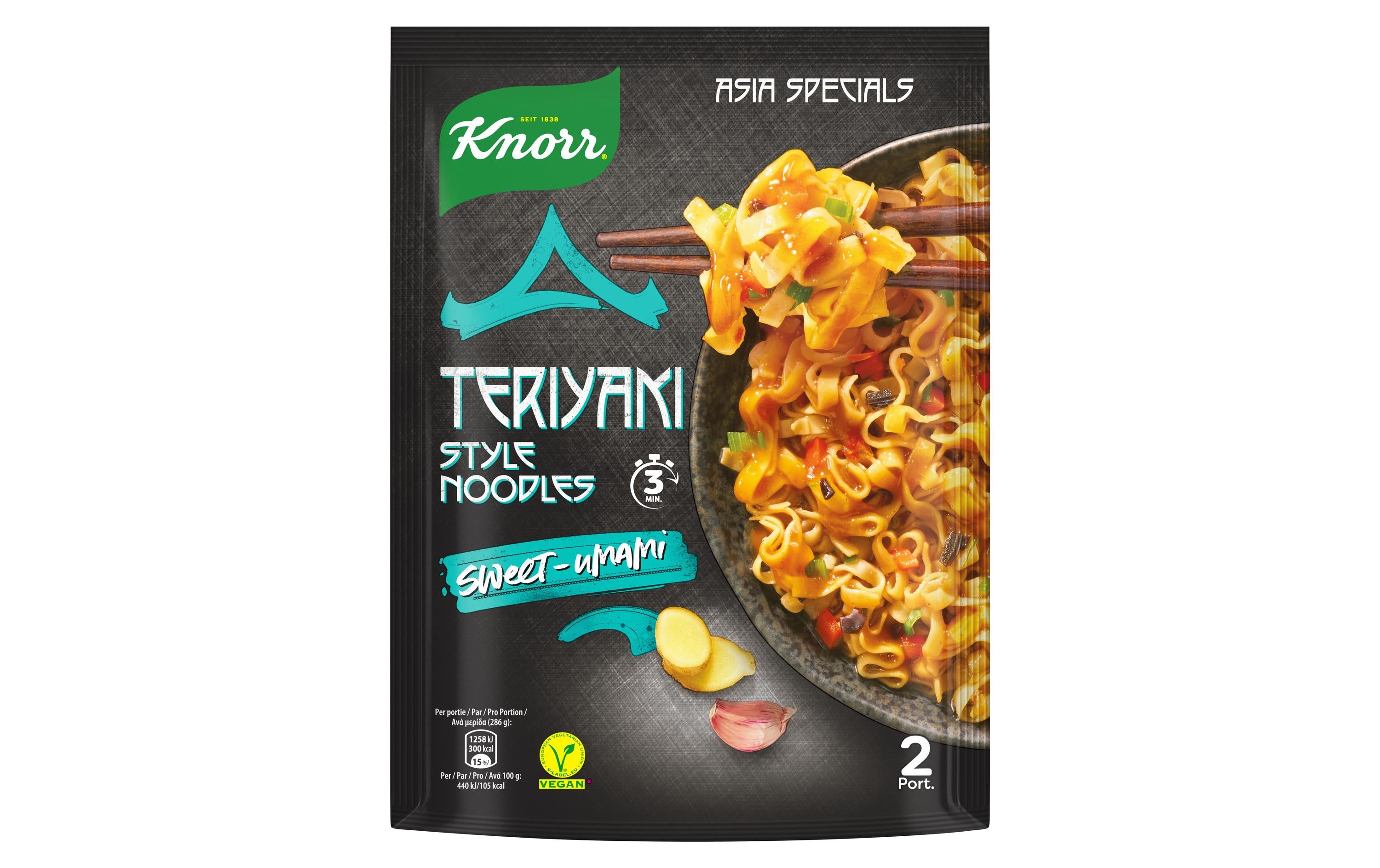 Knorr Asia Specials Fertiggericht Teriyaki Style Noodles Beutel