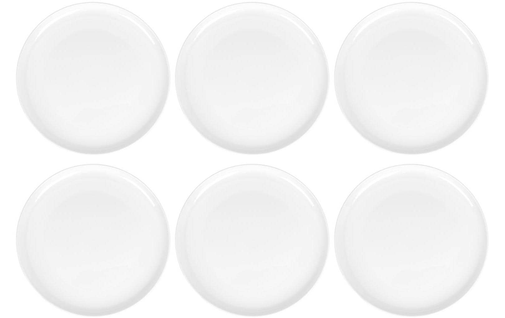 FURBER Teller gross 6er Set weiss Dia 26.5cm, porcelan, weiss