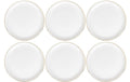 FURBER Teller gross 6er Set weiss/gold Dia 26.5cm, porcelan, weiss/gold