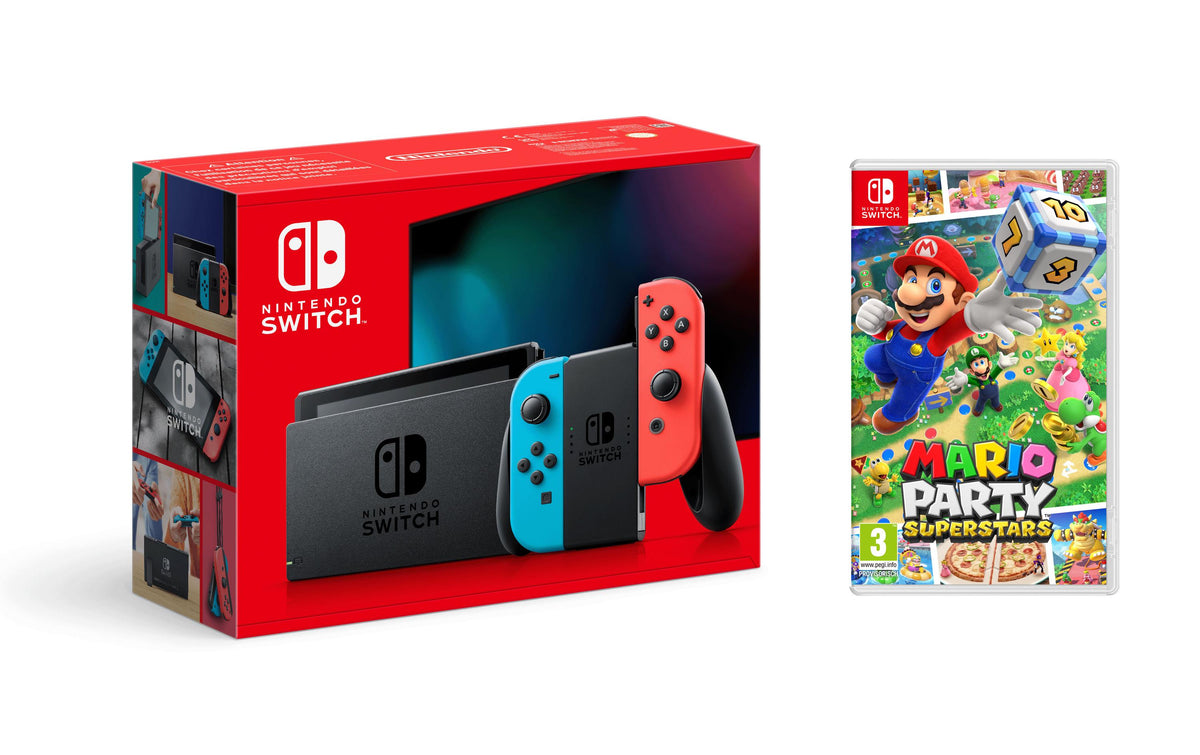 Nintendo Switch Rot/Blau Mario Party Super Alter: 3+ Revision 2022 & Spiel