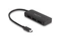 Delock USB-C Splitter zu 3x Display Port 4K bis 30Hz, schwarz, DP Alt Mode, MST