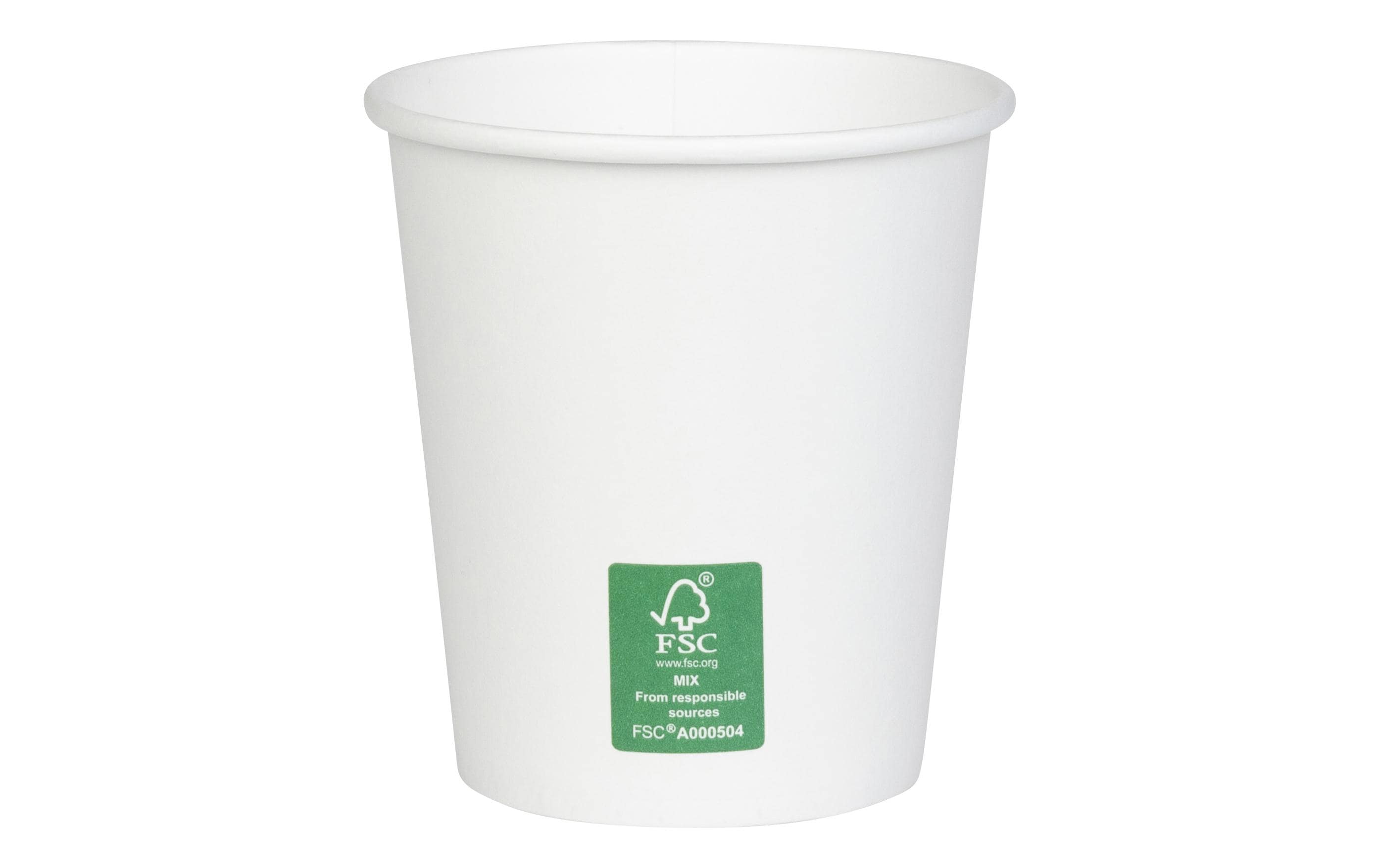 FURBER Becher Papier 200ml einlagig 200ml, 50 Stück, Papier, PE beschichtet