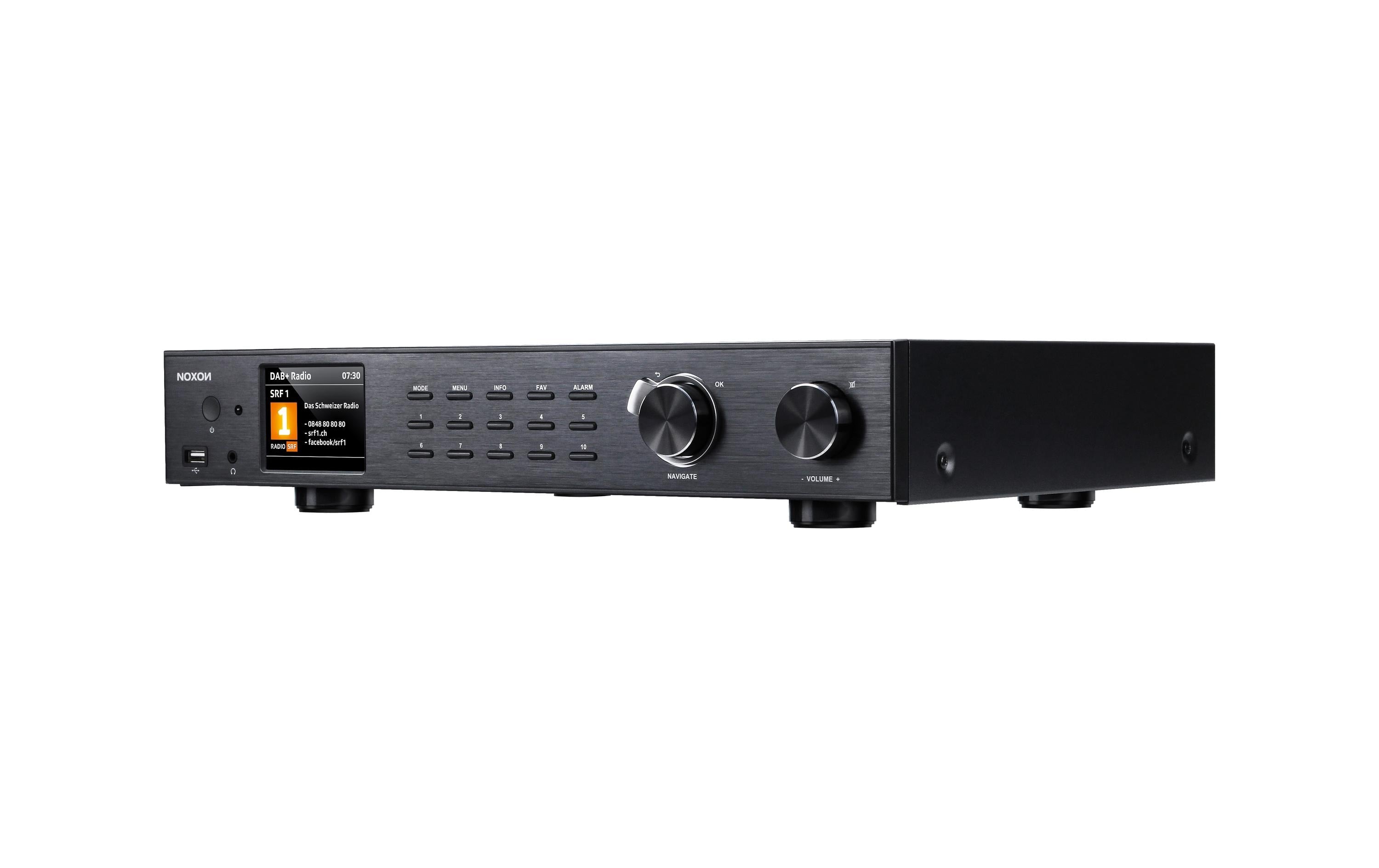 NOXON A571, DAB+ & Internetradio Tuner Schwarz, BT, USB, LAN & WLAN