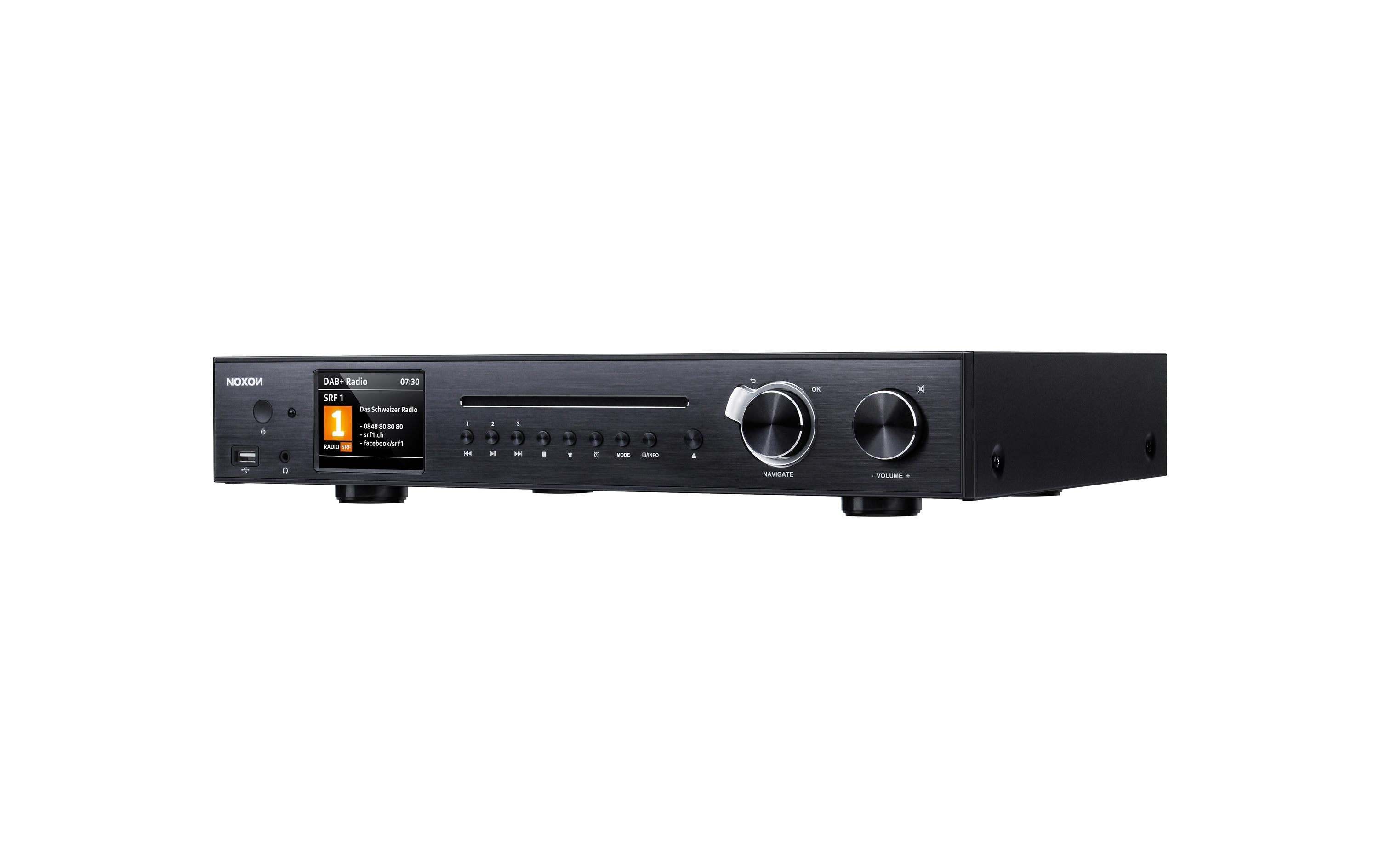 NOXON A571 CD, DAB+ & Internetradio Tuner Schwarz, BT, USB, CD, LAN & WLAN