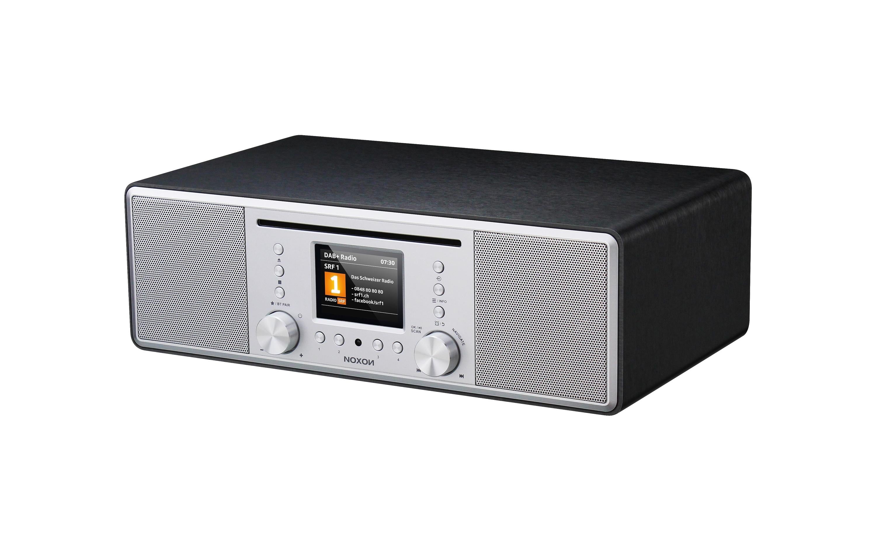 Noxon Furka, DAB+ Radio Silber-Schwarz, CD, BT, USB