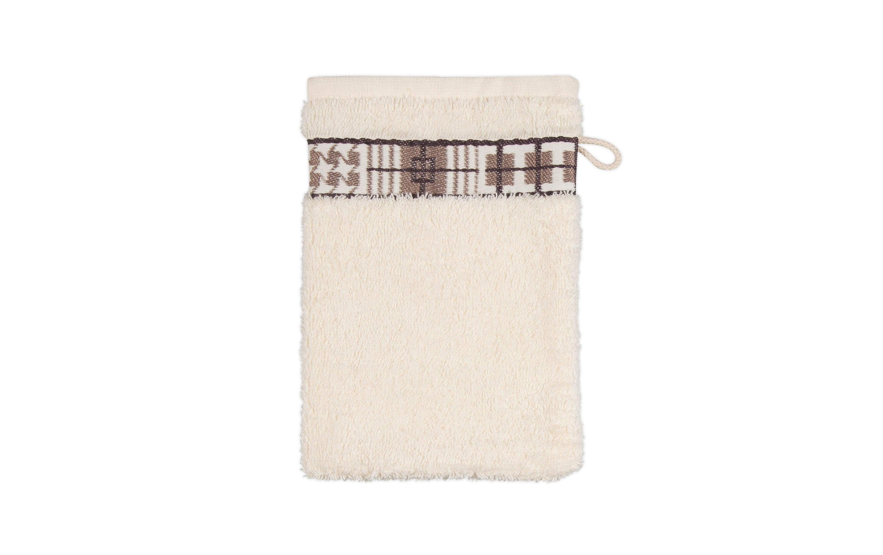 Frottana Waschhandschuh Fjord 15x20cm, 100% Baumwolle, Ivory